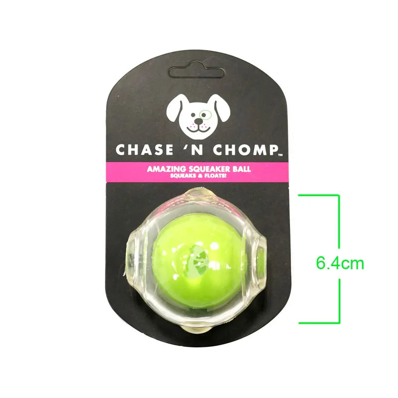 CAITEC Dog Toy Amazing Squeaker Ball Durable Floatable Springy Bite Resistant Best for Tossing Chasing Foraging Medium Large Dog