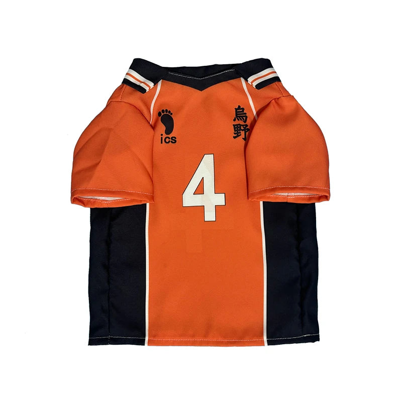 Hinata Shoyo Pet Clothing Tobio Kageyama Cats Costume Pet Cosplay Volleyball Clothes Cute Anime Dogs T-shirt Sports Party Wear