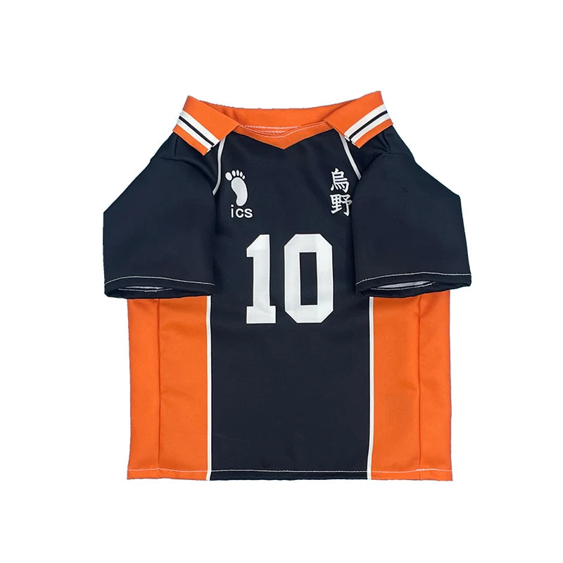 Hinata Shoyo Pet Clothing Tobio Kageyama Cats Costume Pet Cosplay Volleyball Clothes Cute Anime Dogs T-shirt Sports Party Wear
