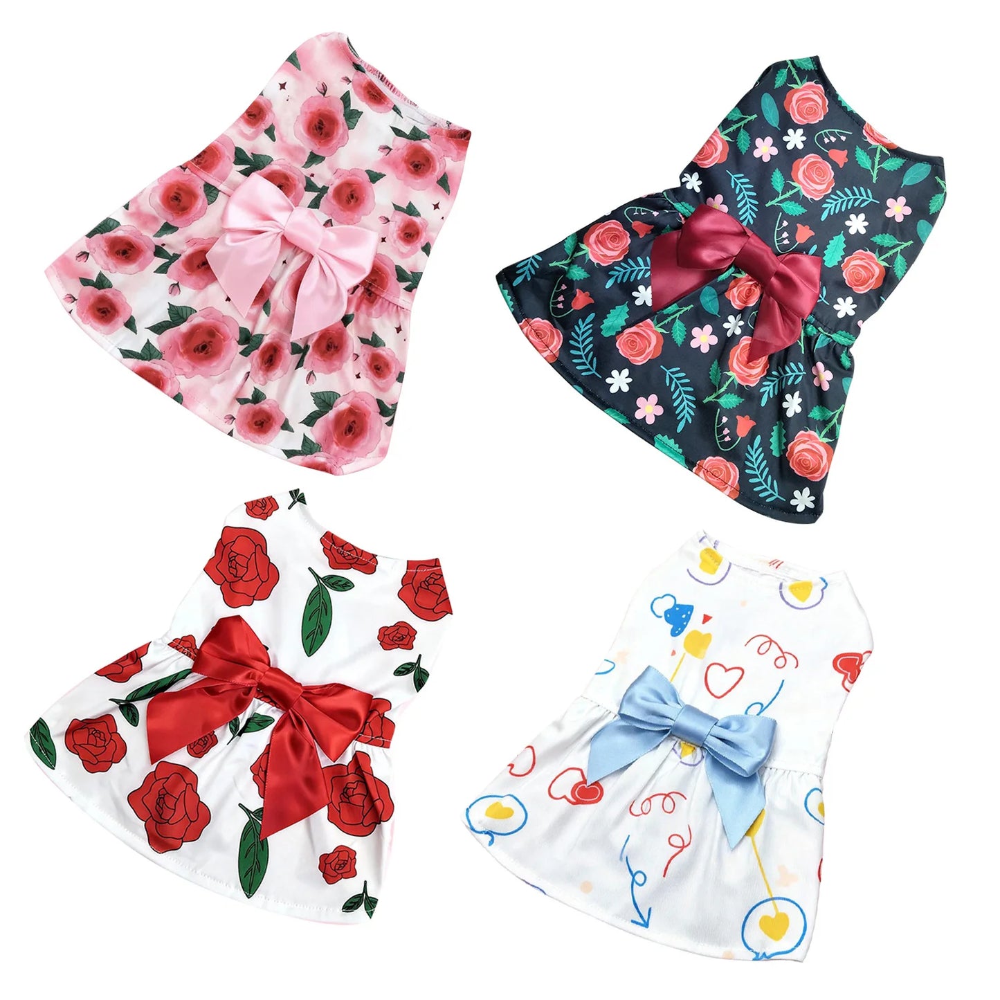 Dog spring summer Dress Outfit for Small Medium Large Breeds Pet Clothes
