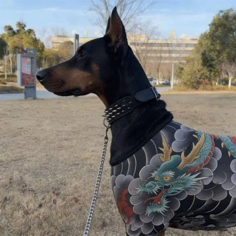 Fun Pet Printed Jumpsuit With Tattoo Patterns Versatile Throughout The Four Seasons Personalized Handsome Fashion Pet Clothing