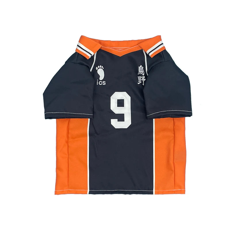 Hinata Shoyo Pet Clothing Tobio Kageyama Cats Costume Pet Cosplay Volleyball Clothes Cute Anime Dogs T-shirt Sports Party Wear