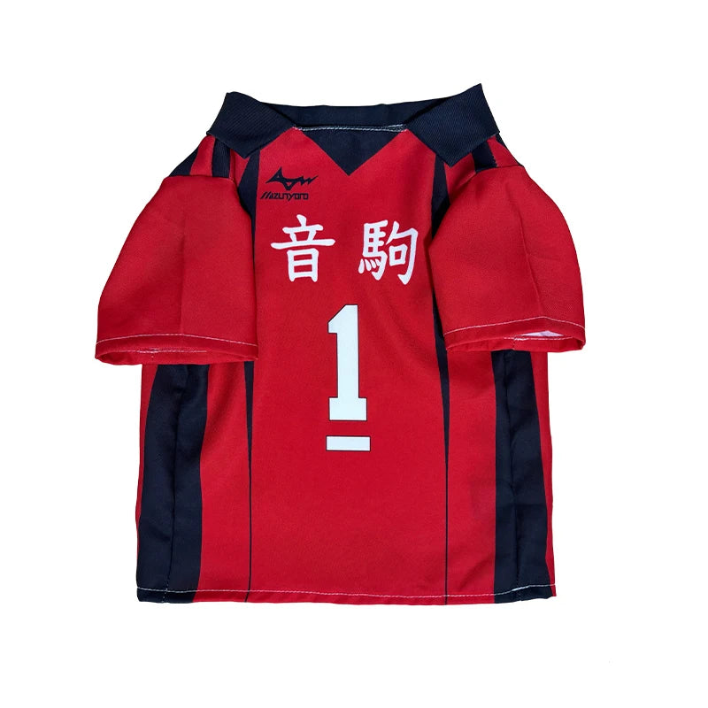 Hinata Shoyo Pet Clothing Tobio Kageyama Cats Costume Pet Cosplay Volleyball Clothes Cute Anime Dogs T-shirt Sports Party Wear